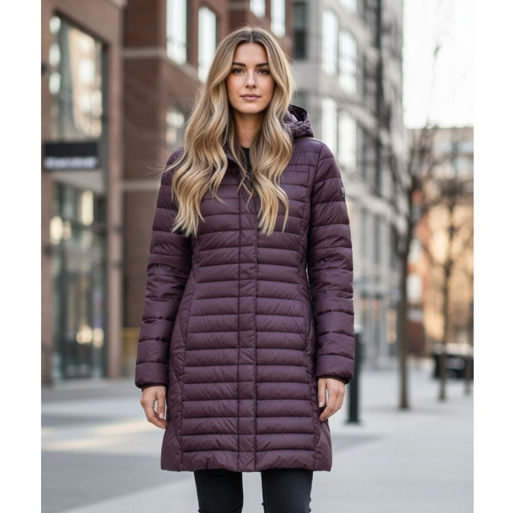 Kenneth Cole New York Zip Puffer Jacket, Purple Women's Size Small, NWT - Picture 1 of 12